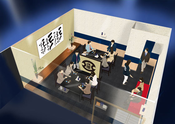 展示会での俯瞰パース